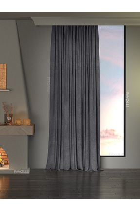 پرده زمینه طوسی پلی استر FAVOLLİ - کد 364468556