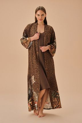 ربدوشام خاکی زنانه ویسکون Suwen - کد 865386046