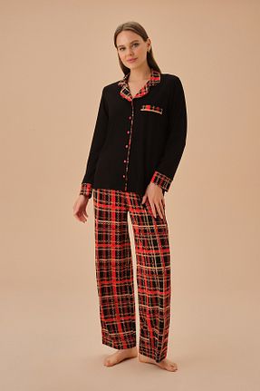 ست لباس راحتی مشکی زنانه ساده Suwen - کد 865386029