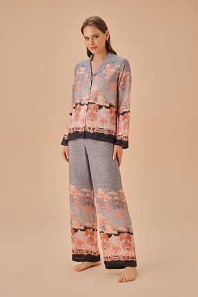 ست لباس راحتی طوسی زنانه ساده Suwen - کد 865386043