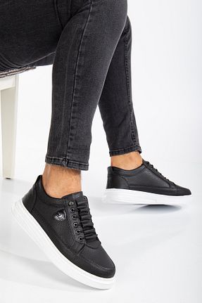 کفش اسنیکر مشکی مردانه بند دار BY ERG SHOES - کد 865402328