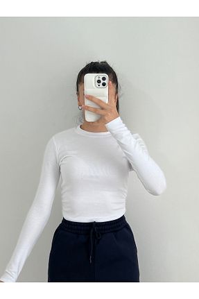 بلوز سفید زنانه ساده Abari - کد 865420447