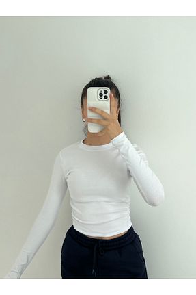 بلوز سفید زنانه ساده Abari - کد 865420447