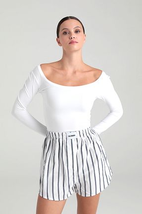بلوز سفید زنانه ساده SHEISMONO - کد 865408961