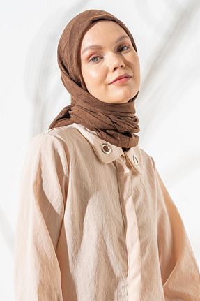روسری قهوه ای پلی استر JAWEL - کد 865442901