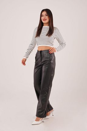 شلوار مشکی زنانه مخلوط ویسکون Hipo Trend - کد 865442864