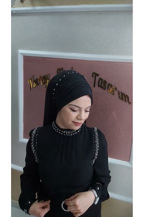 شال مشکی زنانه پلی استر NurAy - کد 865438677