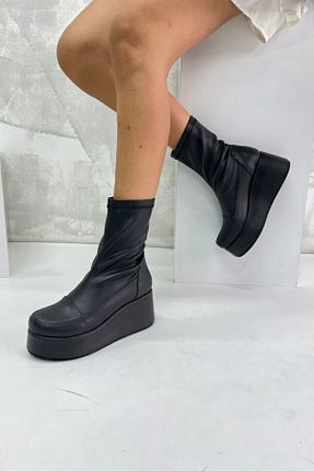 بوت / نیم بوت مشکی زنانه چرم مصنوعی inizio - کد 859887039