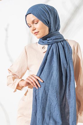 شال سرمه ای زنانه پلی استر JAWEL - کد 865452586
