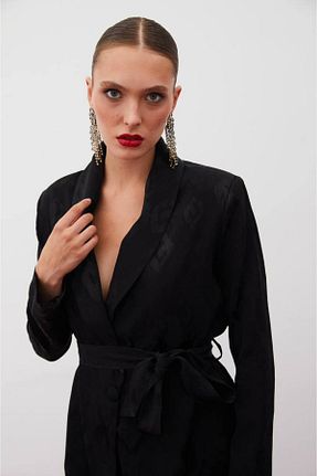 بلوز مشکی زنانه ساده SAATEN - کد 865458716