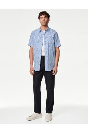 پیراهن آبی مردانه رگولار Marks & Spencer - کد 844677960