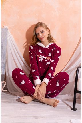 ست لباس راحتی بنفش زنانه Yılbaşı Nisanca - کد 864710059