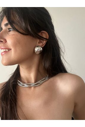 گوشواره جواهر فلزی Hoop jewelery - کد 865471251