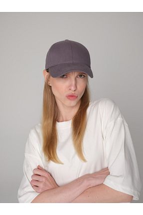 کلاه طوسی زنانه پنبه ای ŞapkaMania - کد 865668512