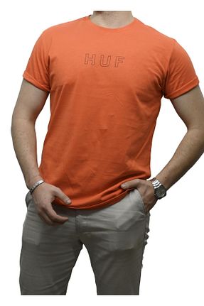 تیشرت نارنجی مردانه رگولار HUF - کد 865511272