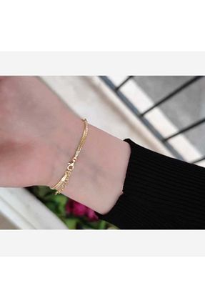 دستبند نقره طلائی زنانه 925 عیار Güler Yüzlü Silver - کد 167434256