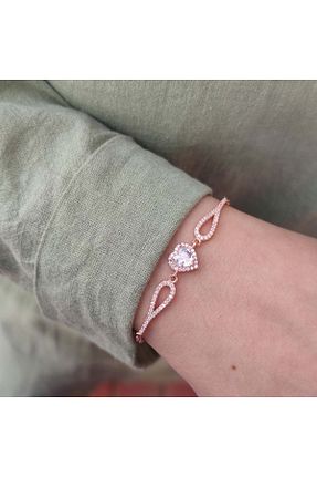 دستبند نقره صورتی زنانه 925 عیار Güler Yüzlü Silver - کد 822299634