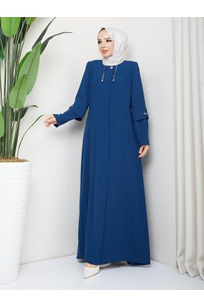 کلاه و ابایا آبی زنانه مخلوط پلی استر Günay Karaca - کد 749817688