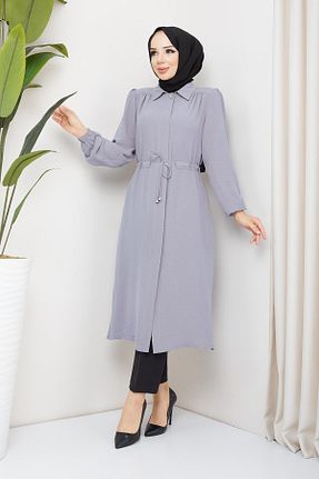 کلاه و ابایا طوسی زنانه مخلوط ویسکون Günay Karaca - کد 753298864