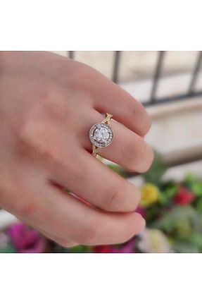 انگشتر نقره طلائی زنانه زیرکن Güler Yüzlü Silver - کد 127021480