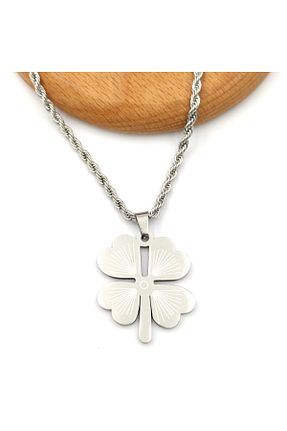 گردنبند استیل ( فولاد ) سفید زنانه استیل (فولاد) Güler Yüzlü Silver - کد 757328904