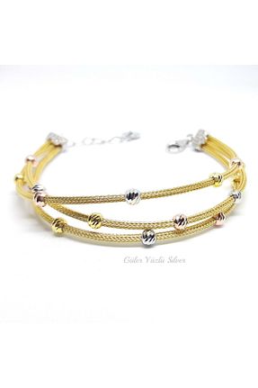 دستبند نقره زرد زنانه 925 عیار Güler Yüzlü Silver - کد 72759774
