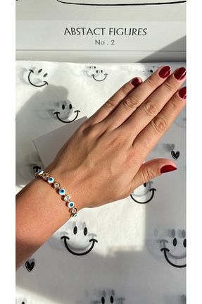 دستبند استیل (فولاد) طلائی زنانه استیل (فولاد) GAMZE - کد 865708308