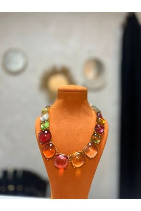 گردنبند استیل ( فولاد ) رنگی زنانه استیل (فولاد) BYFULYAGUN - کد 865575237