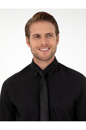 پیراهن قهوه ای مردانه اسلیم فیت Pierre Cardin - کد 865582276
