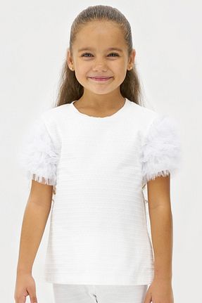ست بالاتنه و پائین تنه سفید بچه گانه بافت Panço - کد 828272350