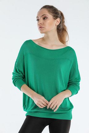 پلیور سبز زنانه ساده Su Moda - کد 218679005