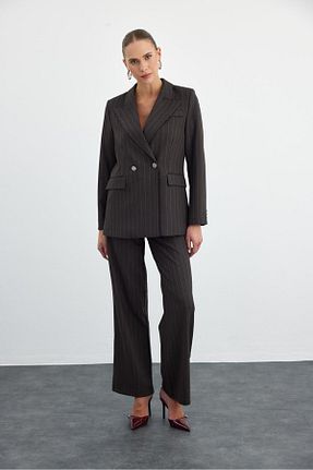 ست بالاتنه و پائین تنه قهوه ای زنانه بافت Tuba Butik - کد 865588164