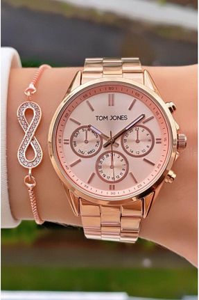 ساعت مچی صورتی زنانه 36-40 میلی متر Tom Jones - کد 865802294