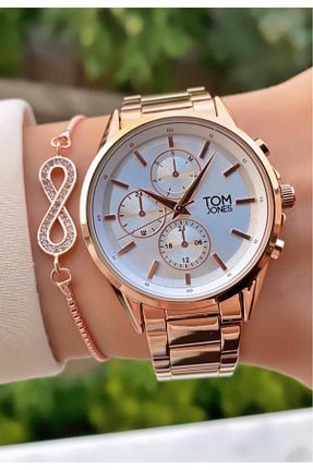 ساعت مچی صورتی زنانه 36-40 میلی متر Tom Jones - کد 865801500