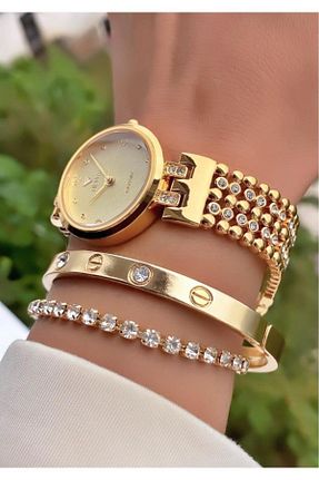 ساعت مچی طلائی زنانه 36-40 میلی متر Fiesta - کد 865802919