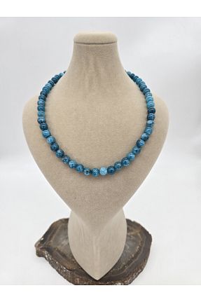 گردنبند جواهر آبی زنانه سنگ طبیعی NBS Beautiful Naturel Stones - کد 865621597