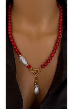گردنبند جواهر طلائی زنانه روکش طلا Nevaa Still - کد 865702062