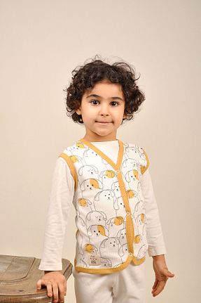 جلیقه زرد بچه گانه رگولار Peki - کد 790151370
