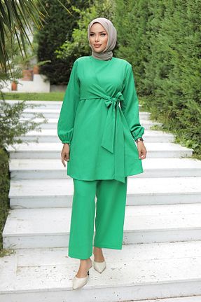 ست بالاتنه و پائین تنه حجاب سبز زنانه رگولار MİSSKAYLE - کد 865709624