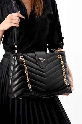 کیف دوشی مشکی زنانه چرم مصنوعی Sanmorris - کد 865721394