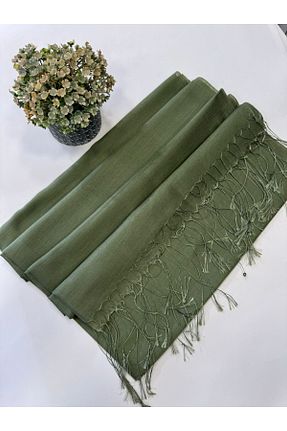 شال خاکی زنانه ابریشم Ela Şal - کد 845157056