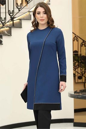 ست بالاتنه و پائین تنه حجاب آبی زنانه رگولار SUBU TASARIM - کد 865738988
