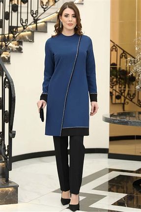 ست بالاتنه و پائین تنه حجاب آبی زنانه رگولار SUBU TASARIM - کد 865738988