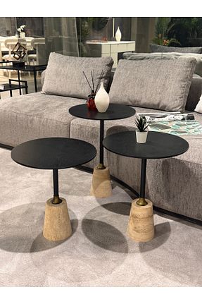 میز عسلی مشکی چوب fidarthome - کد 865777901