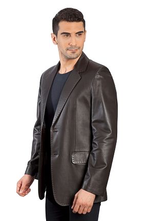 کت مشکی مردانه Blazer duarte deri - کد 865757295