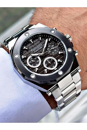 ساعت مچی مشکی مردانه 41-45 میلی متر Ferrucci - کد 855364461