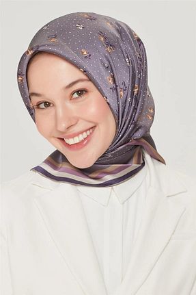 روسری مشکی کرپ ساتن ابریشم Armine - کد 865726153