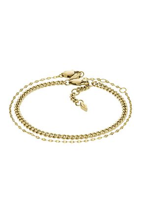دستبند جواهر طلائی زنانه فلزی Fossil - کد 780472516
