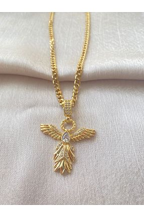 گردنبند استیل ( فولاد ) طلائی زنانه سنک زیرکون Inure Jewelry - کد 858124662