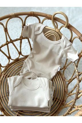 بادی و سرهمی نوزادی بژ بچه گانه %100 پنبه Tarkito Baby - کد 865791150